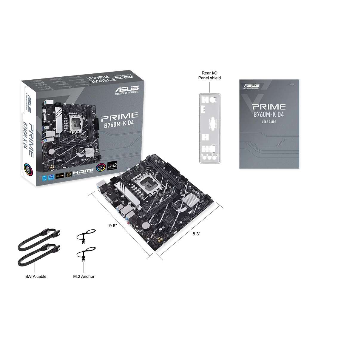 Motherboard Asus PRIME B760M-K D4 LGA1700 DDR4 PCIe 4.0 Aura Sync RGB
